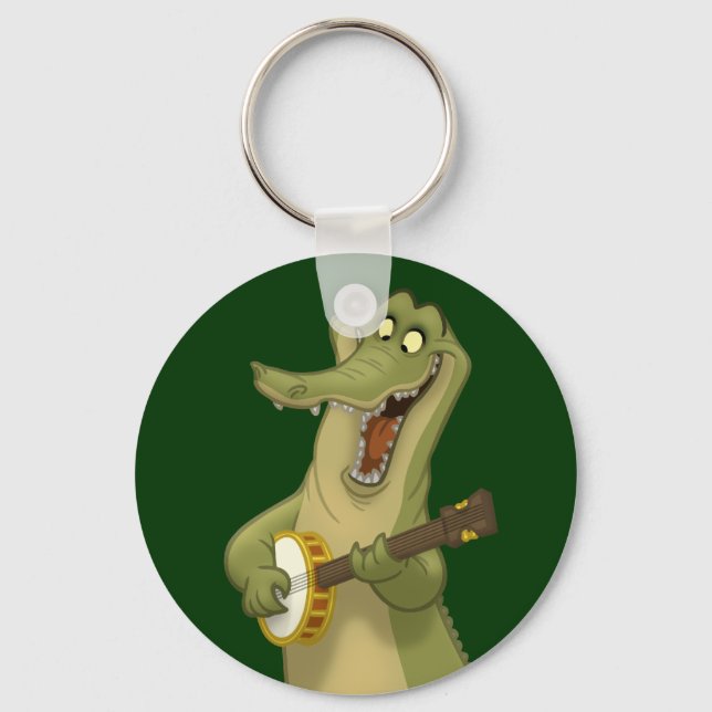 Banjo-Strummin' Gator Keychain Nyckelring (Framsida)