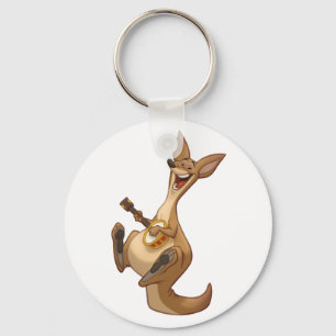 Banjo-Strummin' känguru Keychain Nyckelring