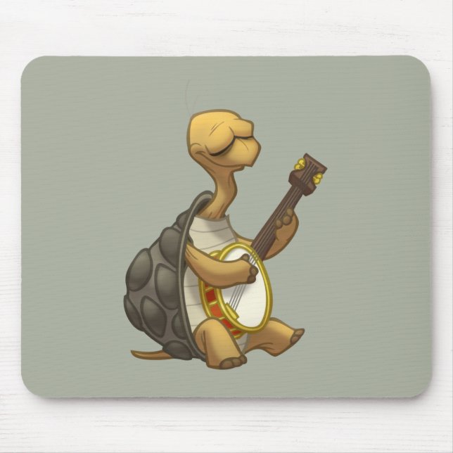 Banjo-Strummin' sköldpadda Mousepad Musmatta (Framsidan)