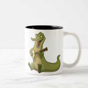 Banjo-Strummin'alligatormugg Två-Tonad Mugg