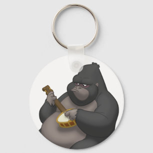 Banjo-Strummin'gorilla Keychain Nyckelring
