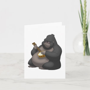Banjo-Strummin'gorillan noterar kortet Kort