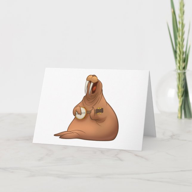 Banjo-Strummin'valrosskort Kort (Framsida)