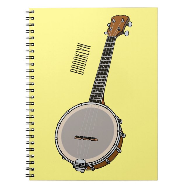 Banjo tecknad illustration anteckningsbok (Framsidan)