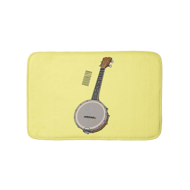 Banjo tecknad illustration badrumsmatta (Framsidan)