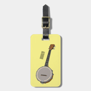 Banjo tecknad illustration bagagebricka