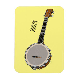 Banjo tecknad illustration magnet