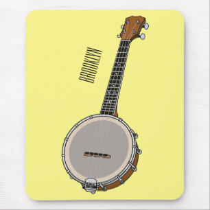 Banjo tecknad illustration musmatta