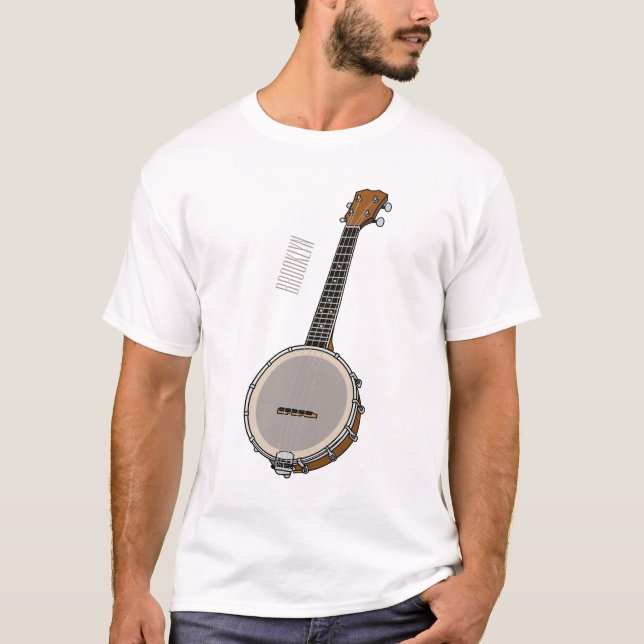Banjo tecknad illustration t shirt (Framsida)