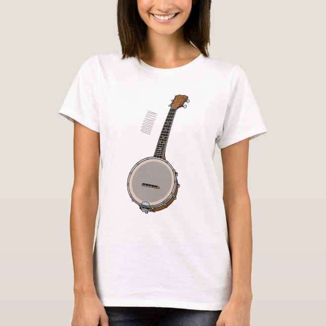 Banjo tecknad illustration t shirt (Framsida)