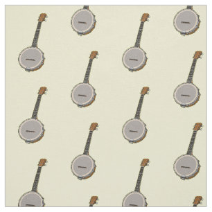 Banjo tecknad illustration tyg
