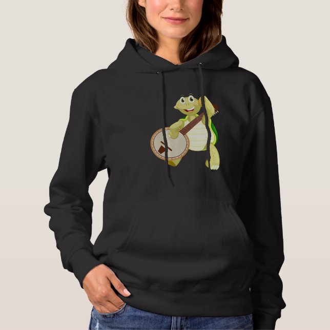 Banjo Turtle Turtle Play Banjo T Shirt (Framsida)