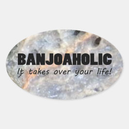BanjoaholLife Oval Sticker Ovalt Klistermärke