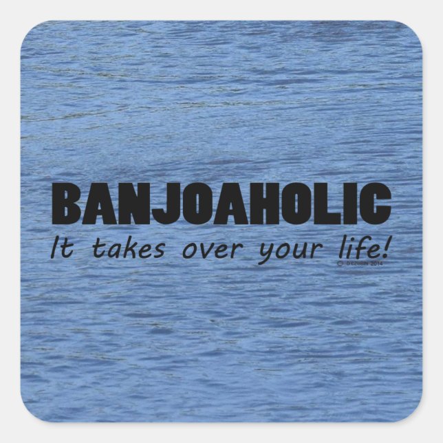 BanjoaholLife Square Sticker Fyrkantigt Klistermärke (Framsida)