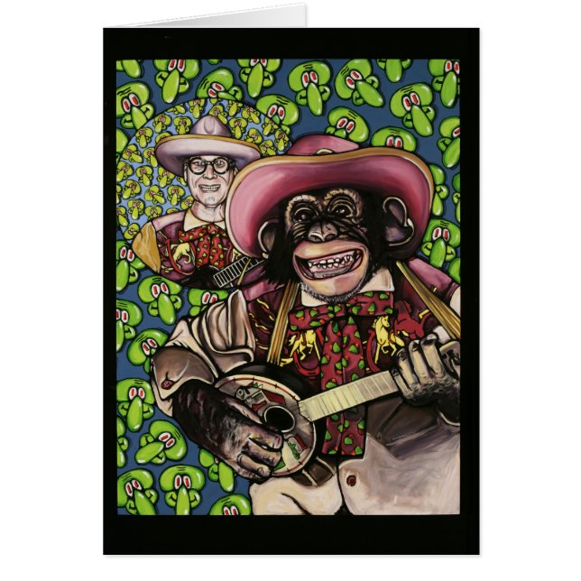 banjoapa 1 hälsningskort (Framsidan)