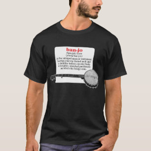 Banjodefinitionmanar mörk T-tröja för kortärma T Shirt