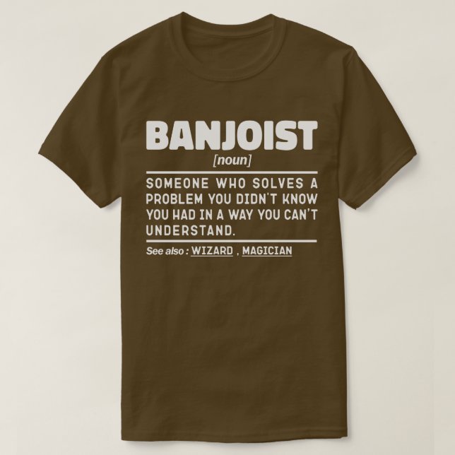 Banjoist Noun Definition Coola Jazz Älskare Sarcas T Shirt (Design framsida)