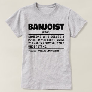 Banjoist Noun Definition Coola Jazz Älskare Sarcas T Shirt
