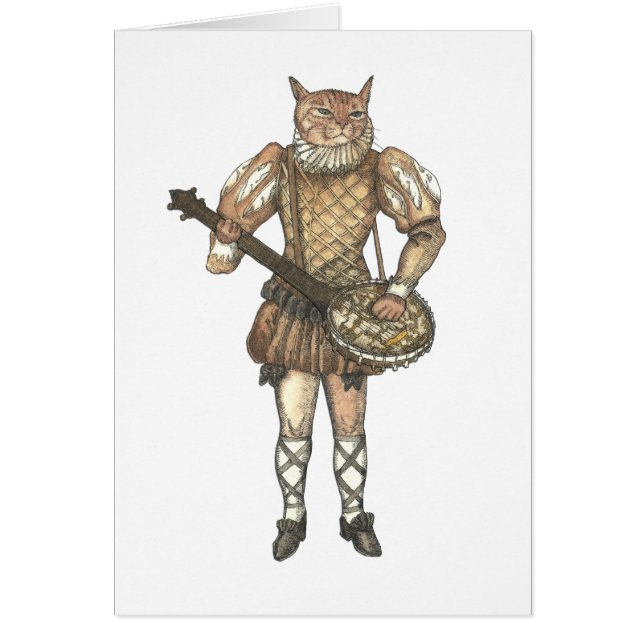 Banjokatt Hälsningskort (Framsidan)
