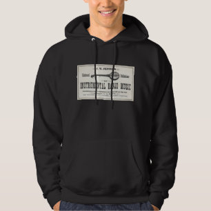 Banjomusikmörk Hoddie Sweatshirt Med Luva