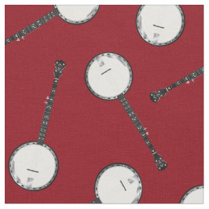 Banjos Music Musician Room Decor Red Tyg