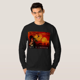 Banjospelare, musik är frihet T-shirtn T Shirt