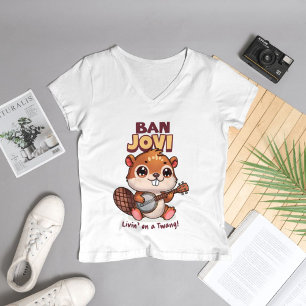 Banjovi Cute Beaver spelar Banjo T Shirt