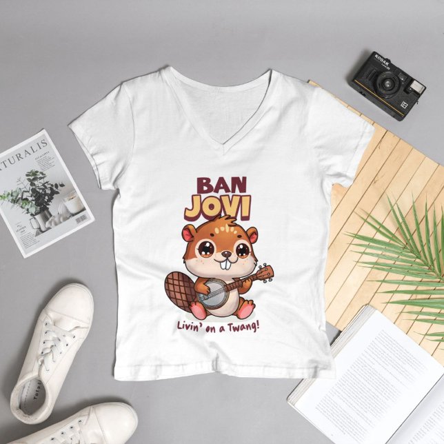 Banjovi Cute Beaver spelar Banjo T Shirt (Skapare uppladdad)
