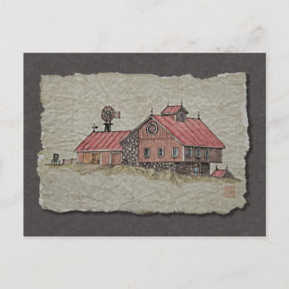Bank Barn & Kvarn Vykort