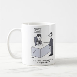 Bank Loans Department Banker har drabbats som en R Kaffemugg