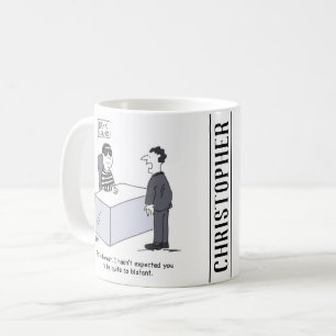 Bank Loans Department Banker har drabbats som en R Kaffemugg