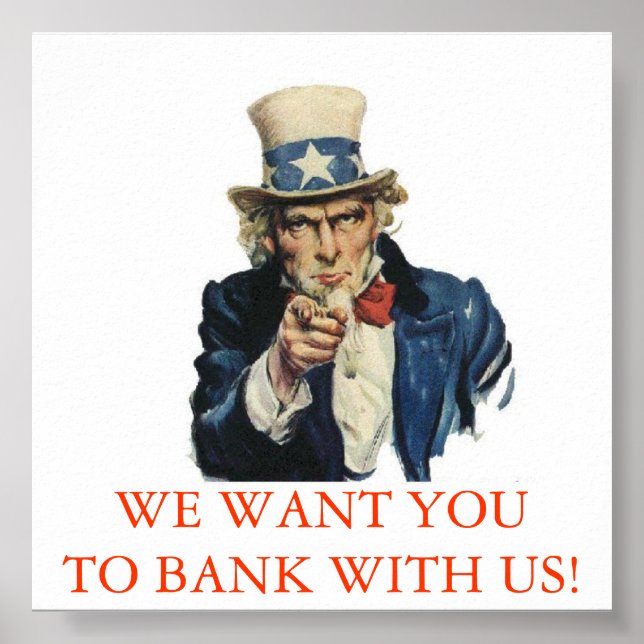 BANK MED USA POSTER (Framsidan)