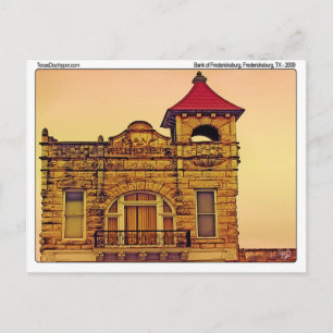 Bank of Fredericksburg, Fredericksburg, TX Vykort
