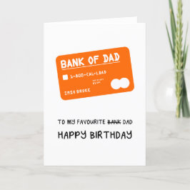 Bank of Pappa Funny Fars dag ATM-kort Helgkort