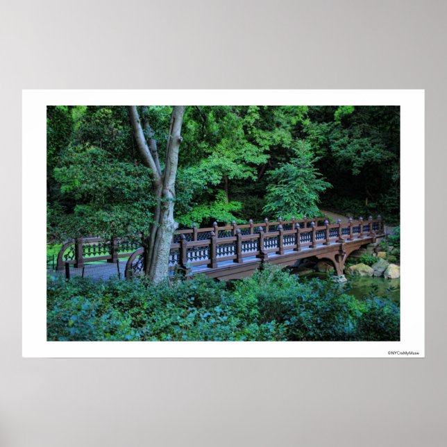 Bank Sten Bridge, Central Park, New York City Poster (Framsidan)
