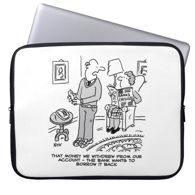 Bank telefoner ber om lån laptop sleeve (Framsidan)