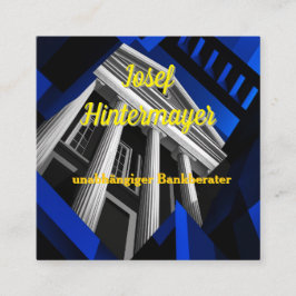 Bankberater, BankangestellterVisitenkarte Fyrkantigt Visitkort