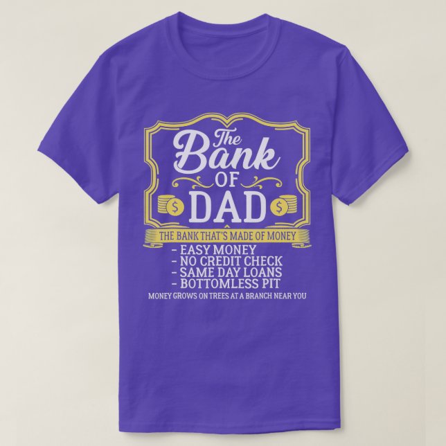 Banken Pappa växer på Träd Fars dag T Shirt (Design framsida)