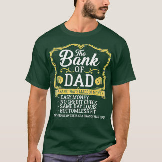 Banken Pappa växer på Träd Fars dag T Shirt