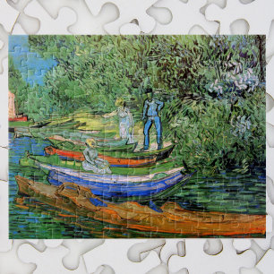 Banken vid Oise i Auvers av Vincent van Gogh Pussel