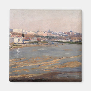 Banker av floden Manzanares, 1912 (olja på ca Magnet