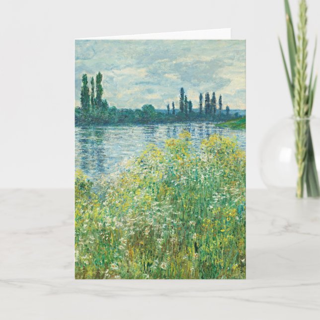 Banker av floden Seine av Monet Kort (Framsida)