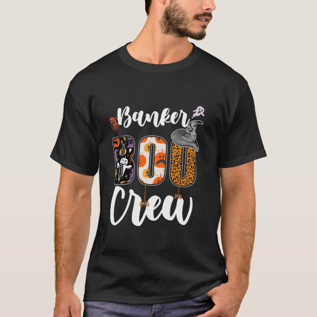 Banker Boo Crew Halloween Matching Banking T Shirt (Framsida)