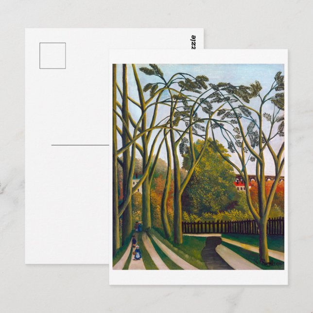 Banker i Biè vre | Henri Rousseau | Vykort (Fram/baksida)