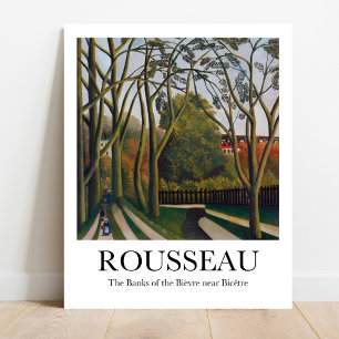 Banker i Bièvre nära Bicêtre av Rousseau Poster