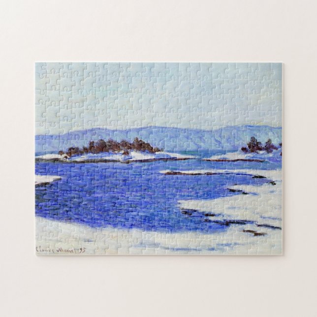 Banker i fjorden vid Christiania Monet Fine Art Pussel (Horisontell)