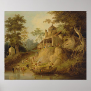 Banker i Ganges William Daniell Poster