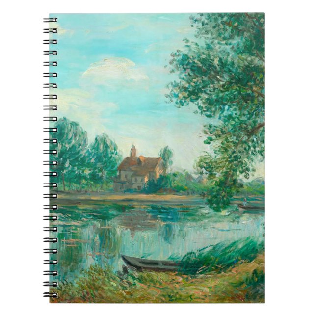 Banker i Loing in Saint-Mammès Alfred Sisley Anteckningsbok (Framsidan)