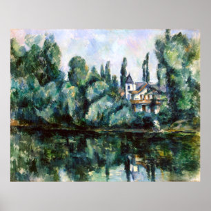 Banker i Marne Paul Cezanne Poster
