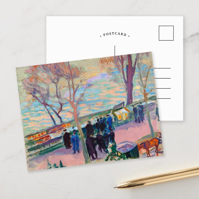 Banker i Seine | Magnus Enckell Vykort (Skapare uppladdad)